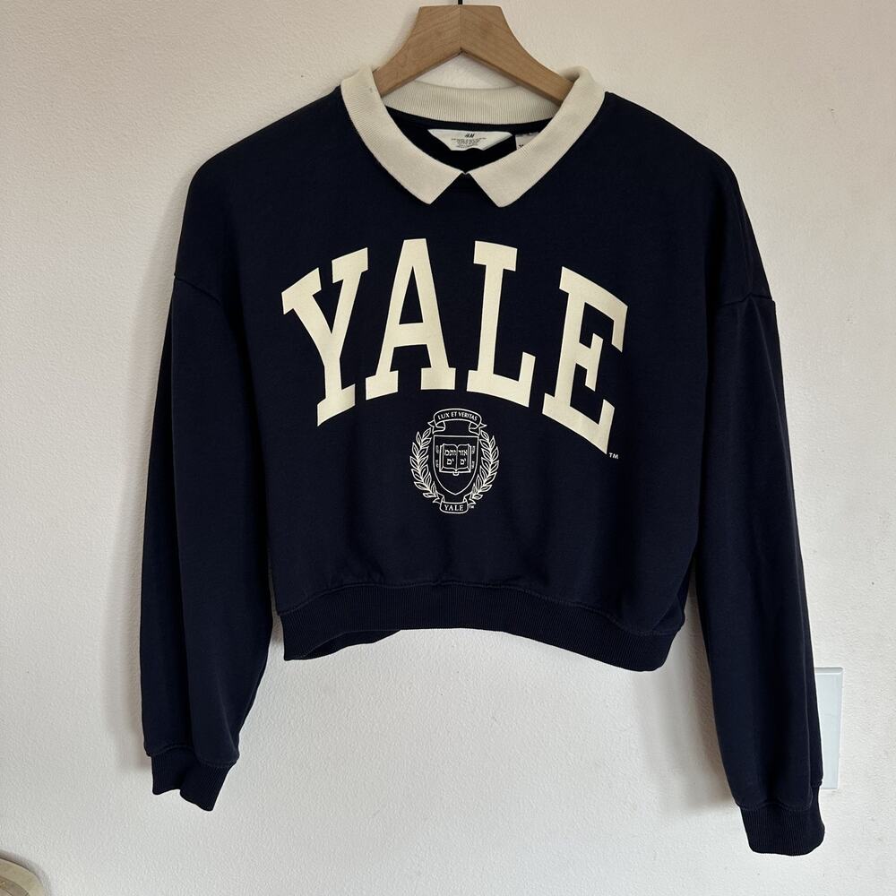 H&M Yale Blue Sweatshirt US 10/12 Bulldogs Collegiate Fan Apparel University